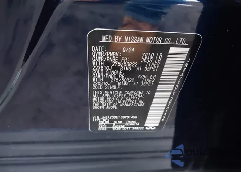 2025 Infiniti Qx80 Sensory Awd from USA, damaged, VIN JN8AZ3DE1S9701456